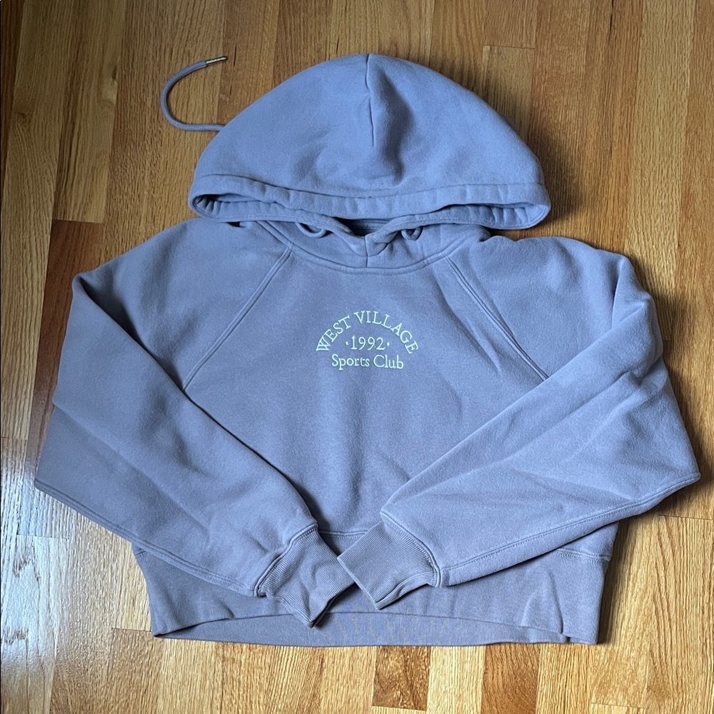 Taupe Cropped Hoodie